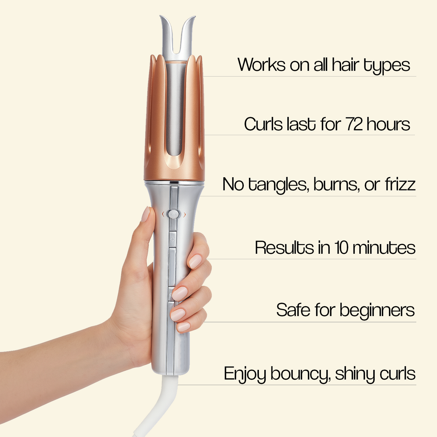 Curled Hair Curling Iron