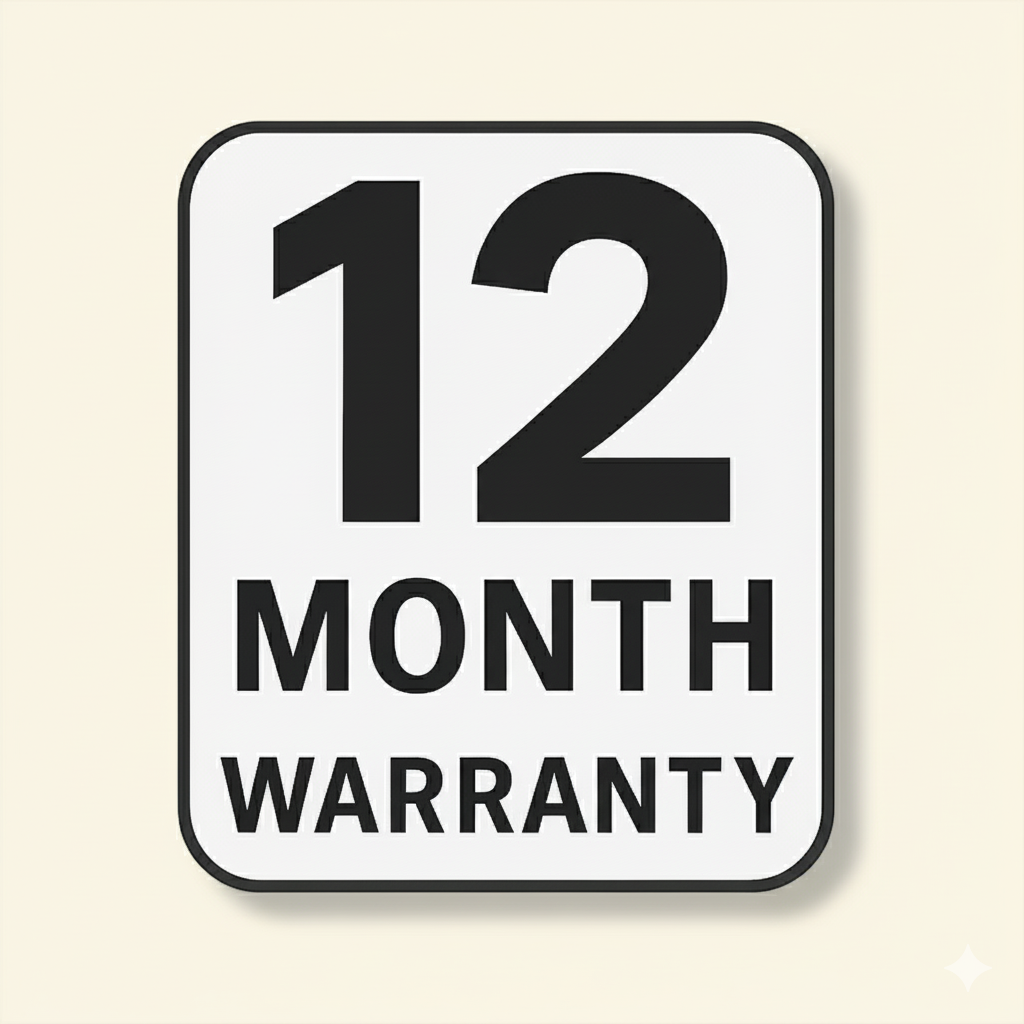 12 Months Warranty