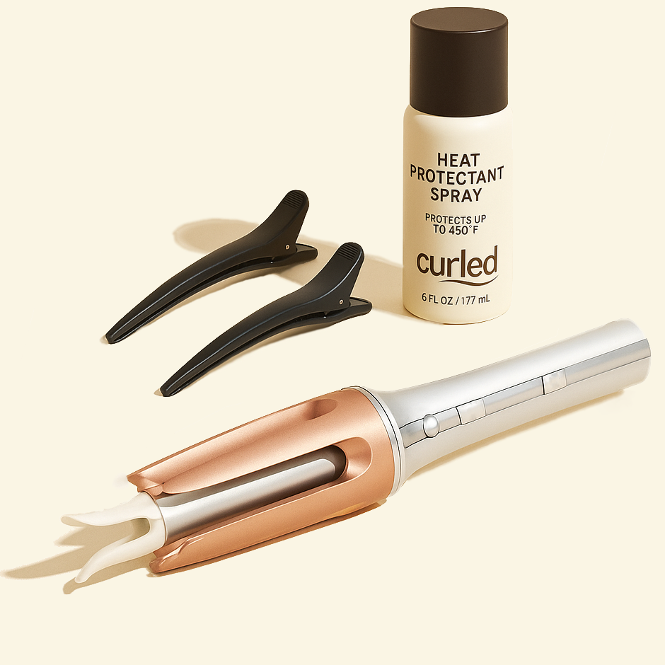 Curled Hair Curling Iron