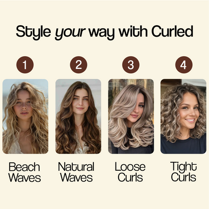 Curled Hair Curling Iron
